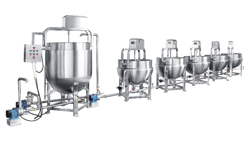 蒸汽型自动熬煮线